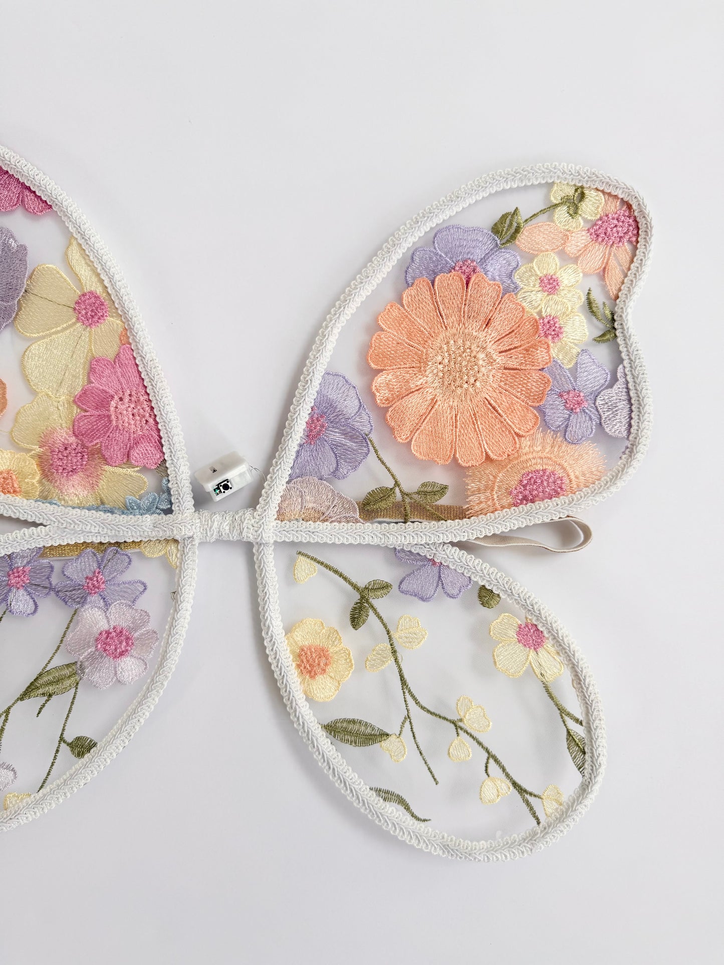 LED Embroidery Lace Double Fairy Wing and Wand Set