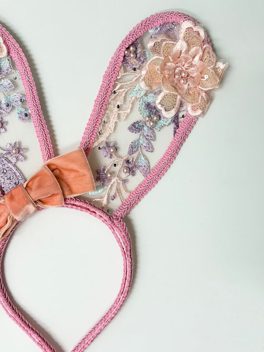 Embroidery Lace Bunny Ears Headband