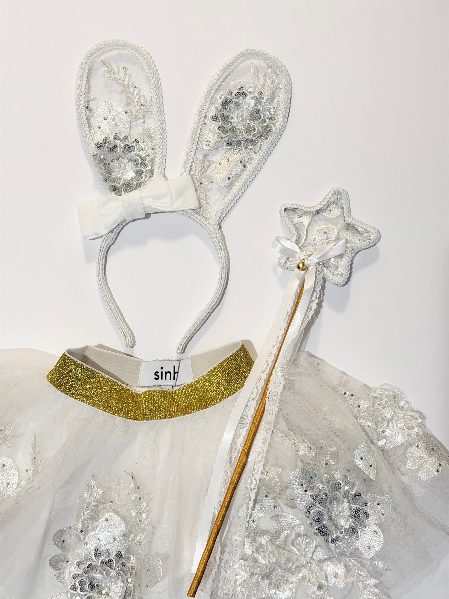 Embroidery Lace Bunny Ears Headband