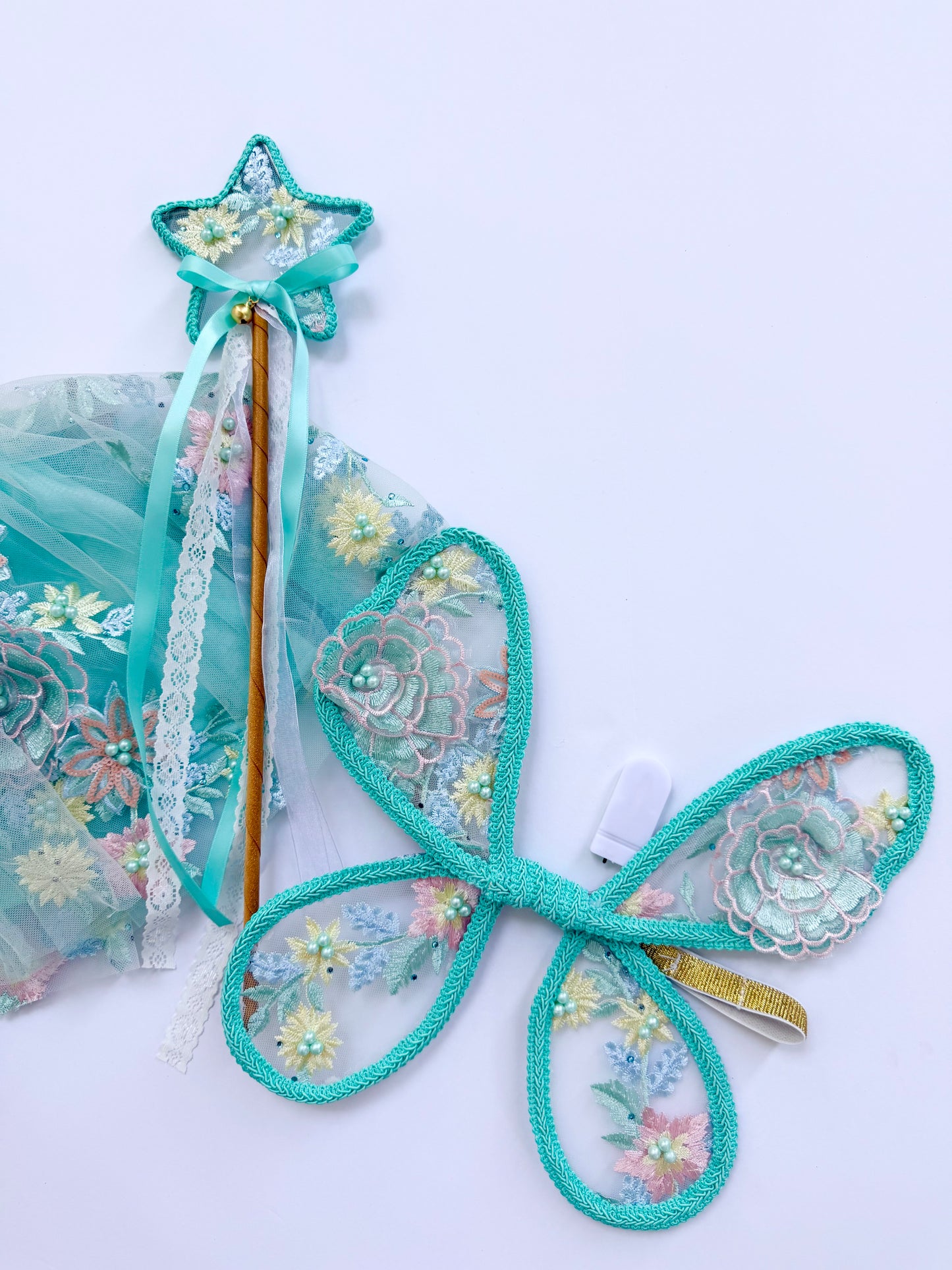 LED Embroidery Lace Fairy Wing and Wand Set