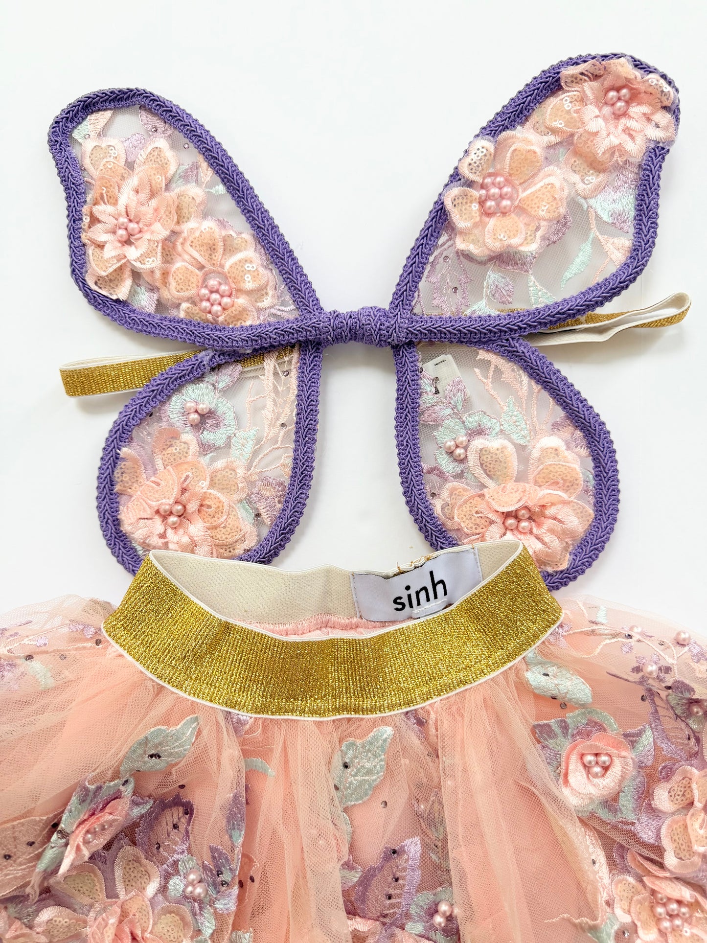 LED Embroidery Lace Fairy Wing, Wand, and Tutu Set