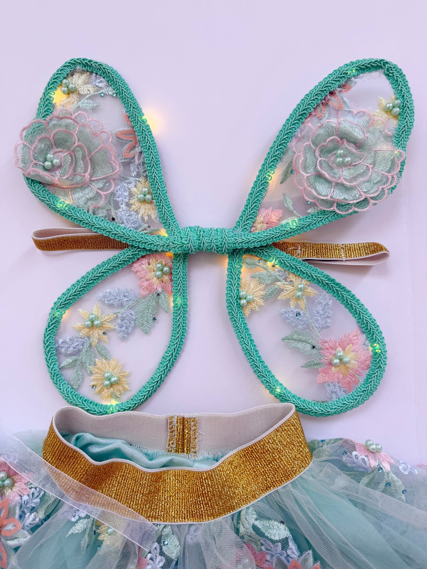 LED Embroidery Lace Fairy Wing and Wand Set