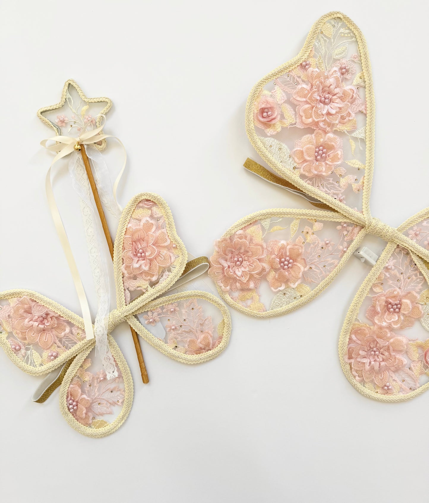 LED Embroidery Lace Fairy Wing and Wand Set