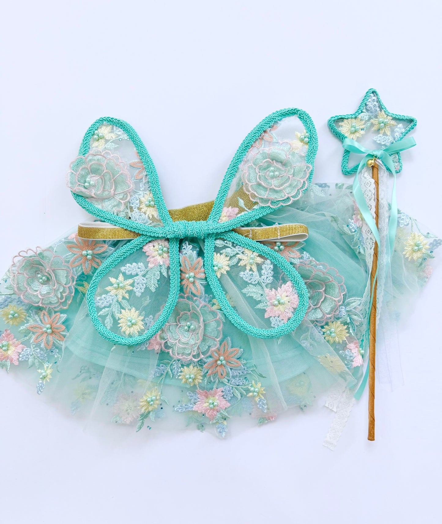 LED Embroidery Lace Fairy Wing and Wand Set