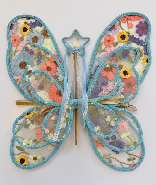 LED Embroidery Lace Fairy Wing and Wand Set