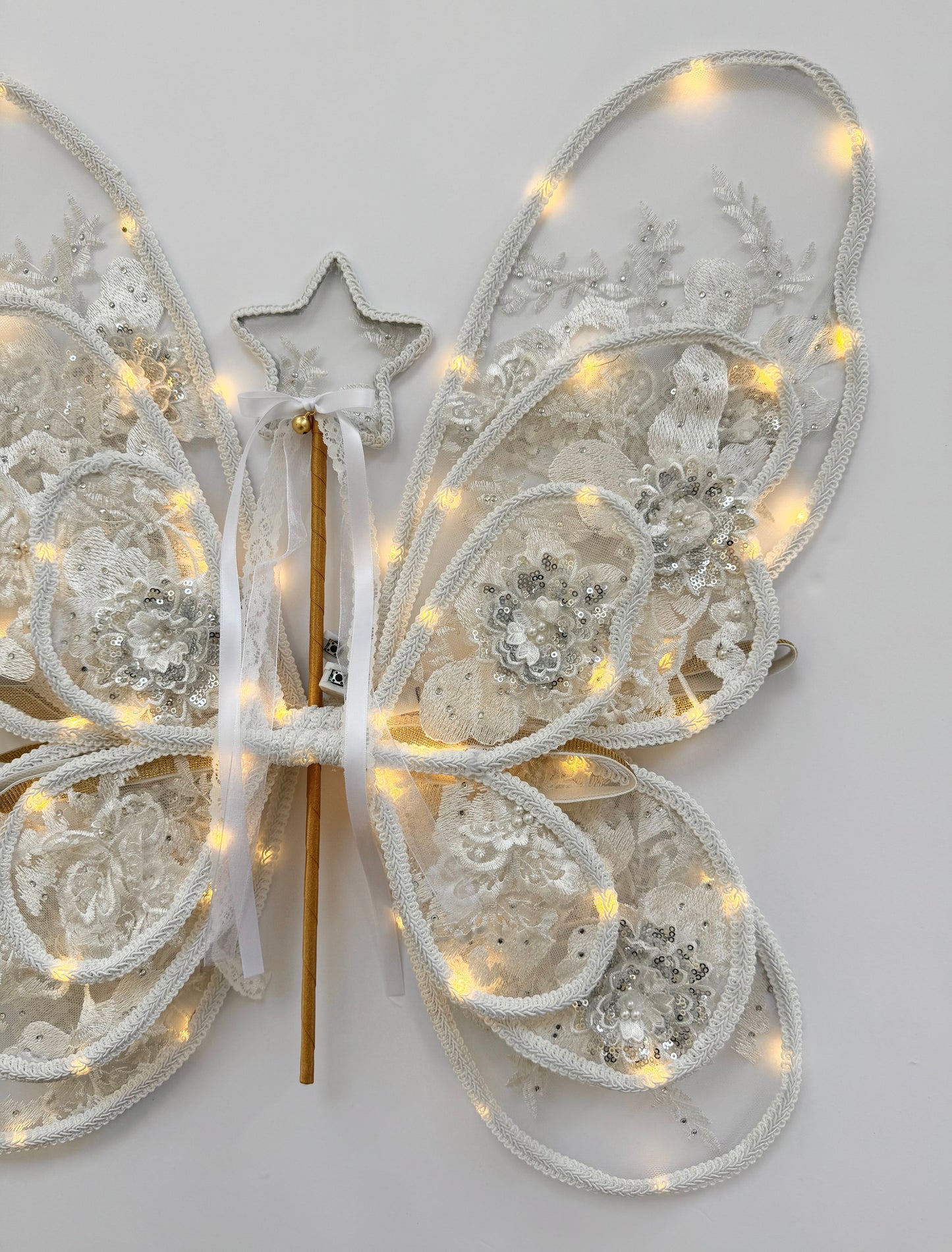 LED Embroidery Lace Fairy Wing and Wand Set