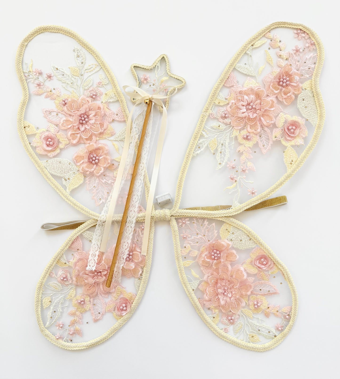 LED Embroidery Lace Fairy Wing and Wand Set