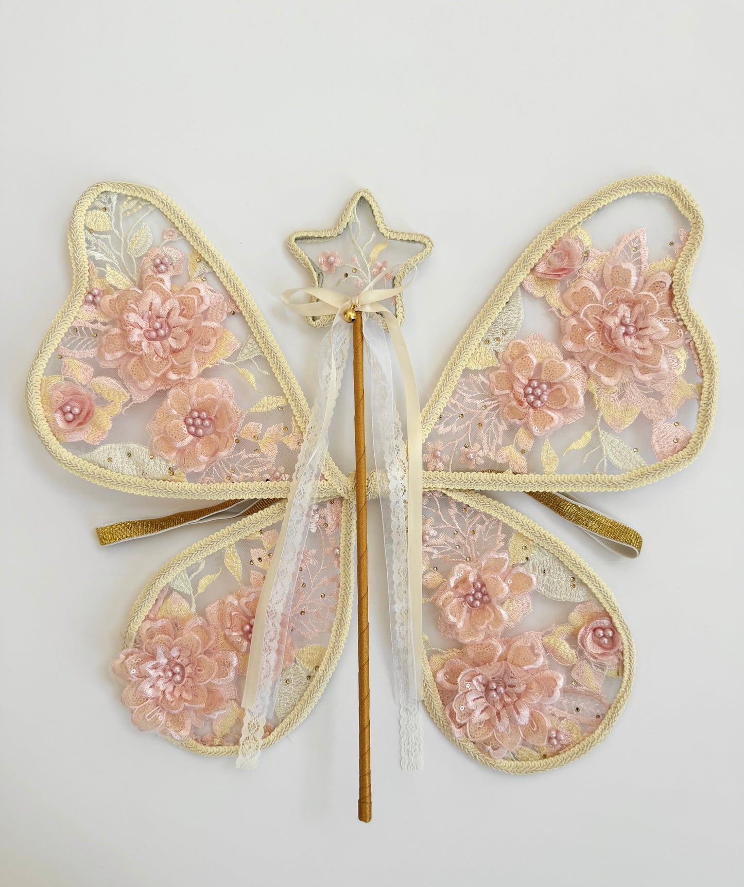 LED Embroidery Lace Fairy Wing and Wand Set