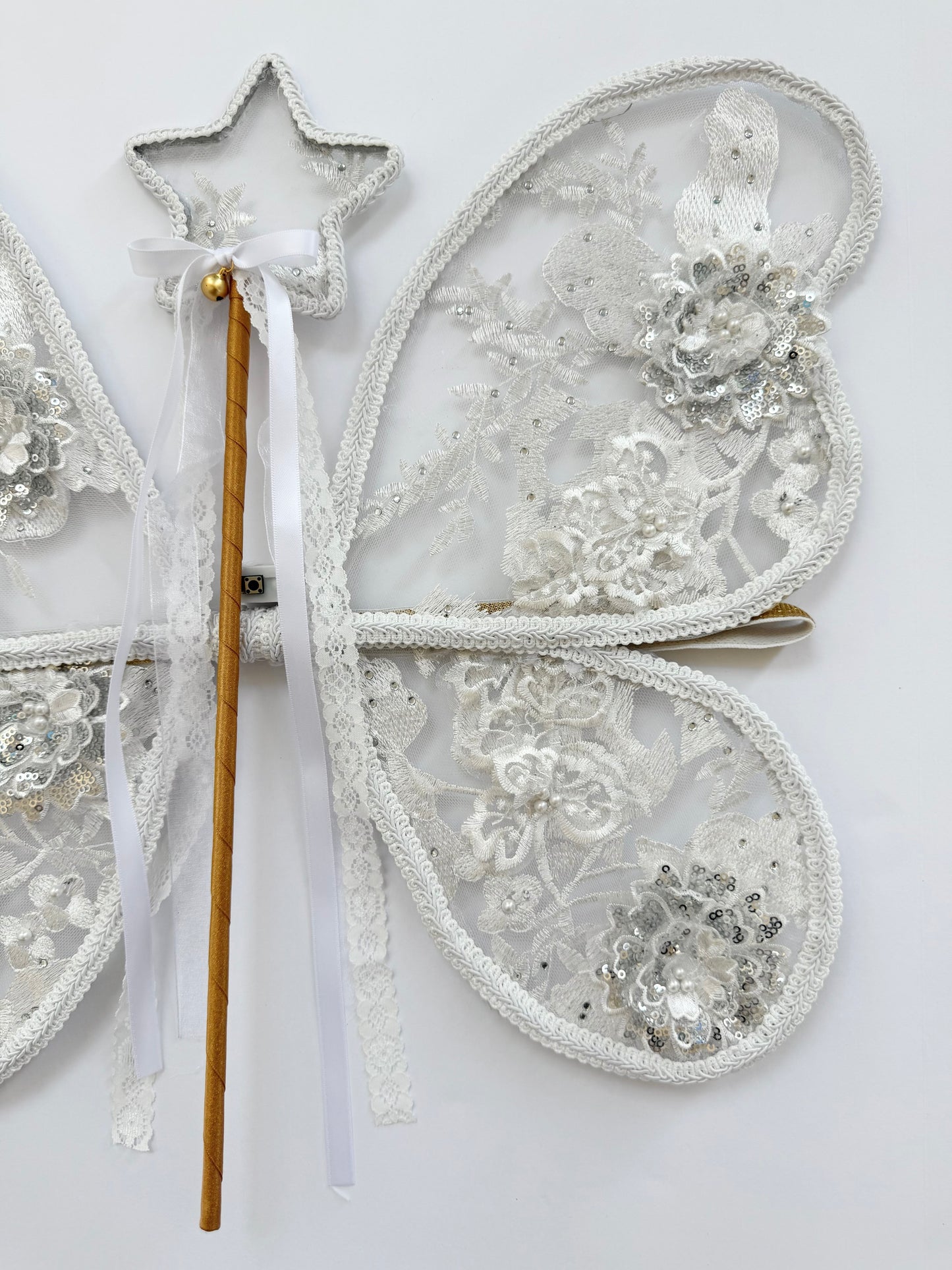 LED Embroidery Lace Fairy Wing and Wand Set