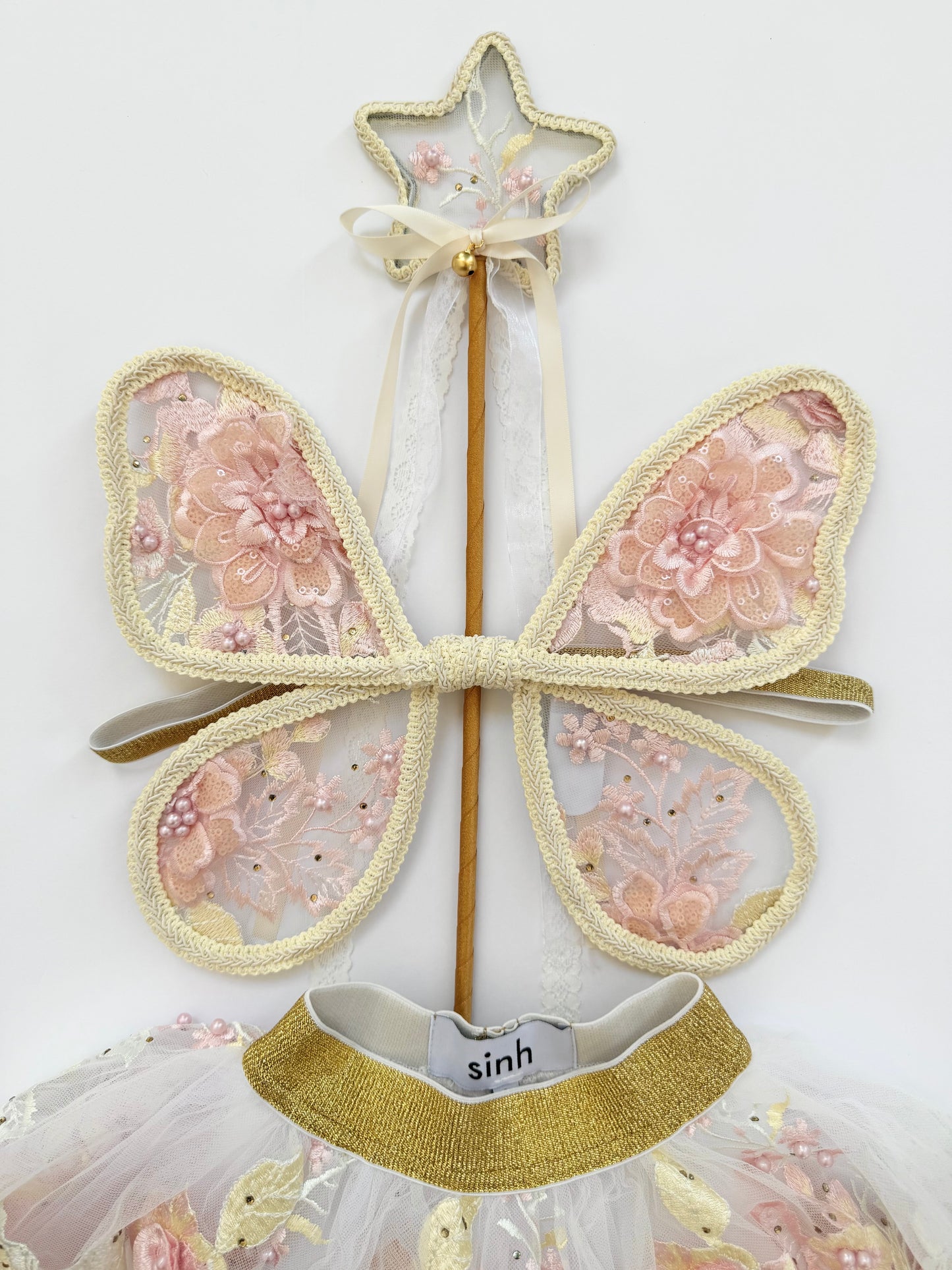 LED Embroidery Lace Fairy Wing and Wand Set