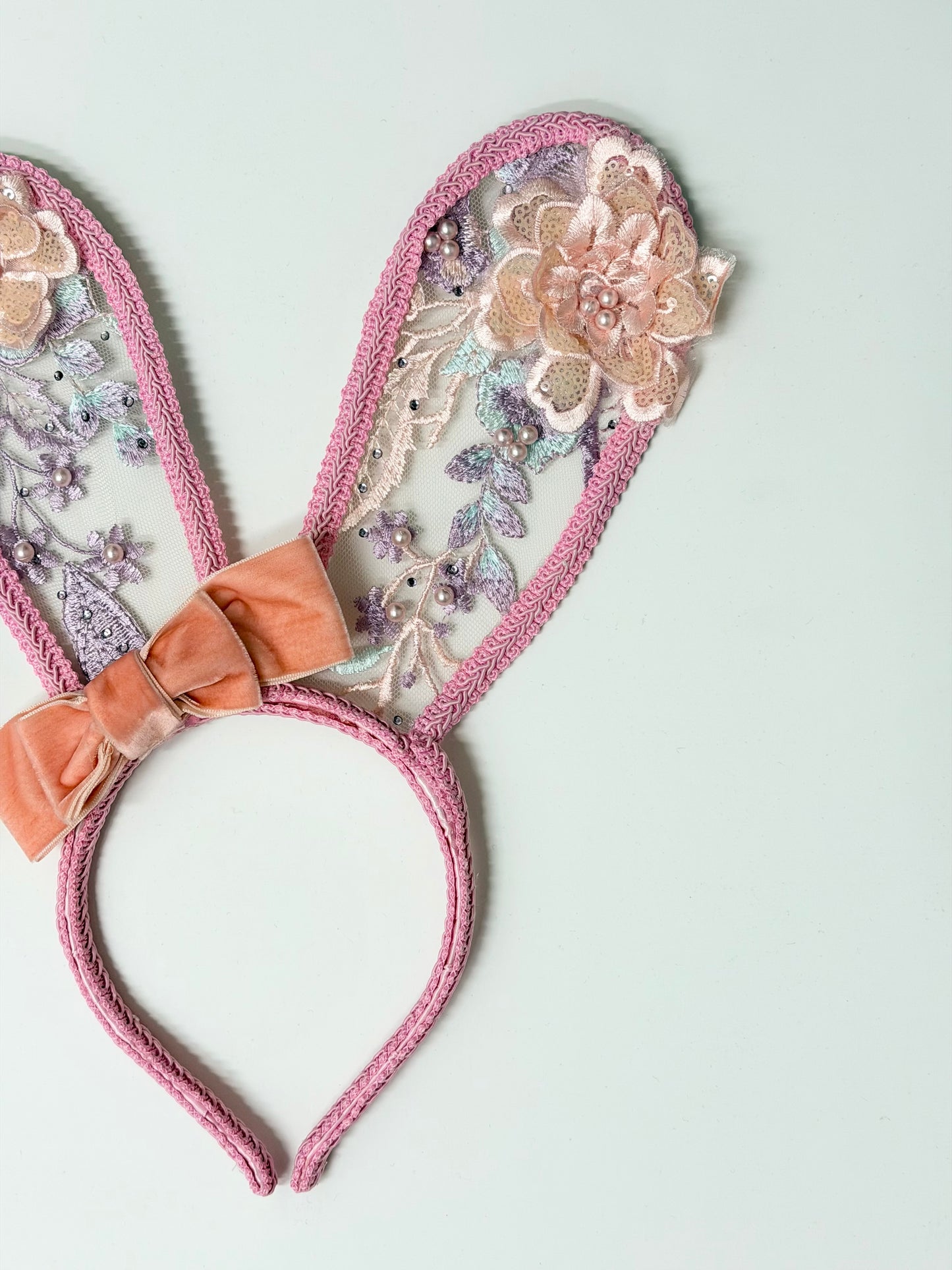 Embroidery Lace Bunny Ears Headband