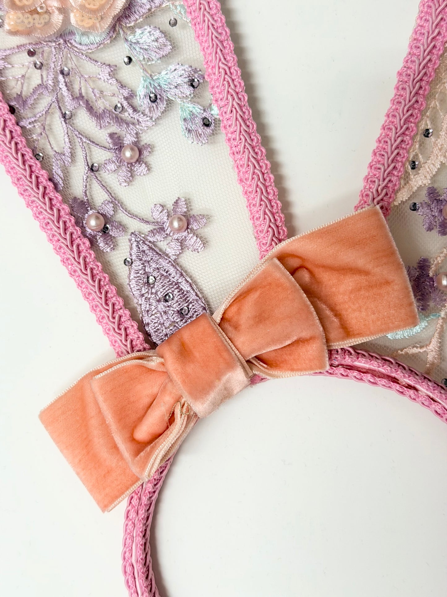 Embroidery Lace Bunny Ears Headband