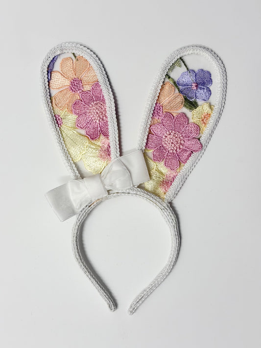 Embroidery Lace Bunny Ears Headband