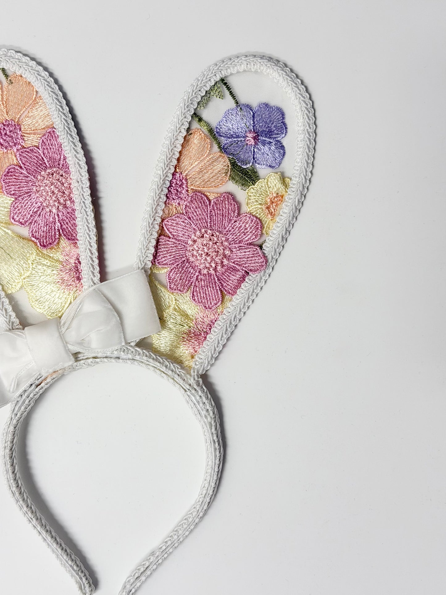 Embroidery Lace Bunny Ears Headband