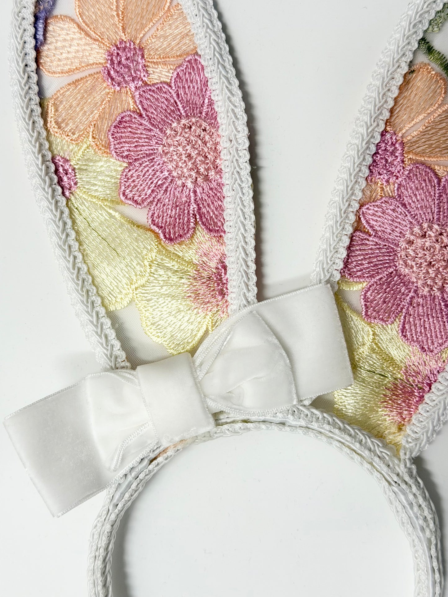 Embroidery Lace Bunny Ears Headband