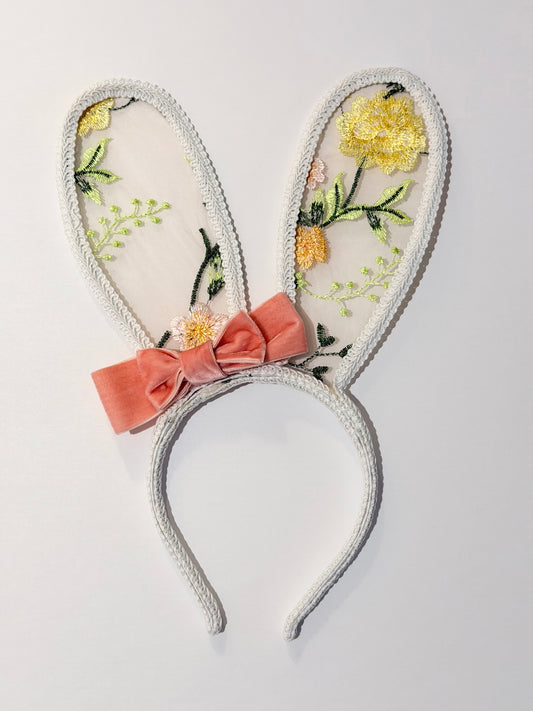 Embroidery Lace Bunny Ears Headband