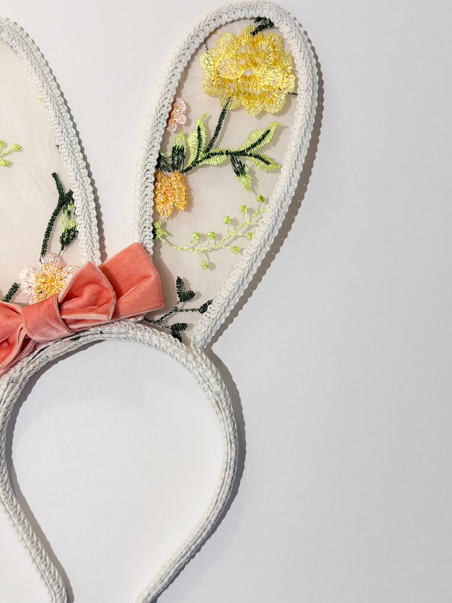 Embroidery Lace Bunny Ears Headband