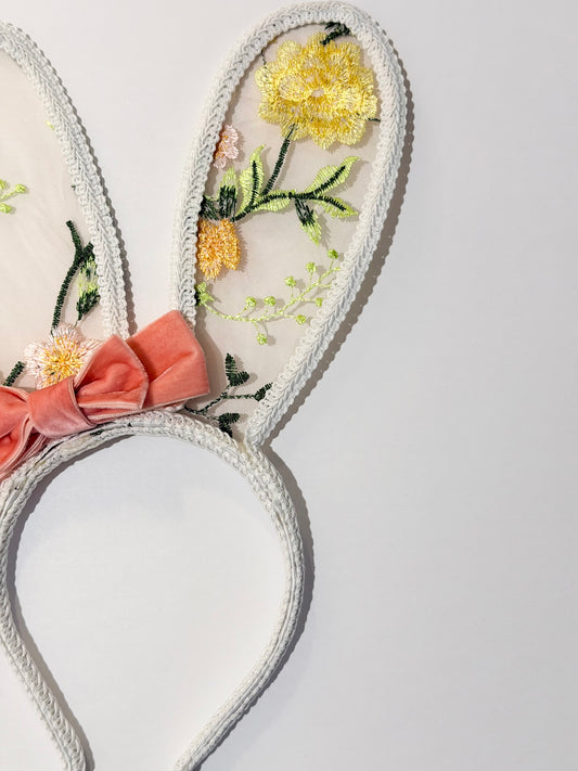 Embroidery Lace Bunny Ears Headband