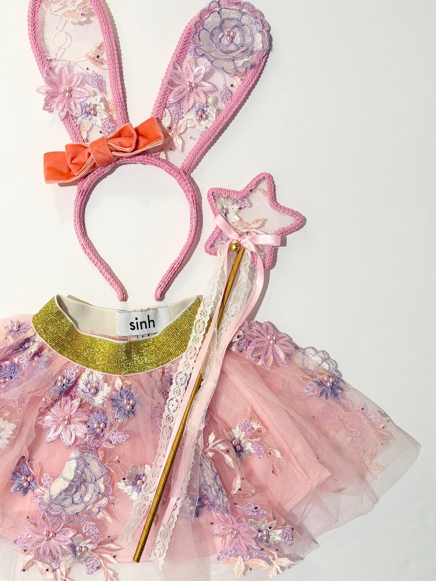 Embroidery Lace Bunny Ears Headband