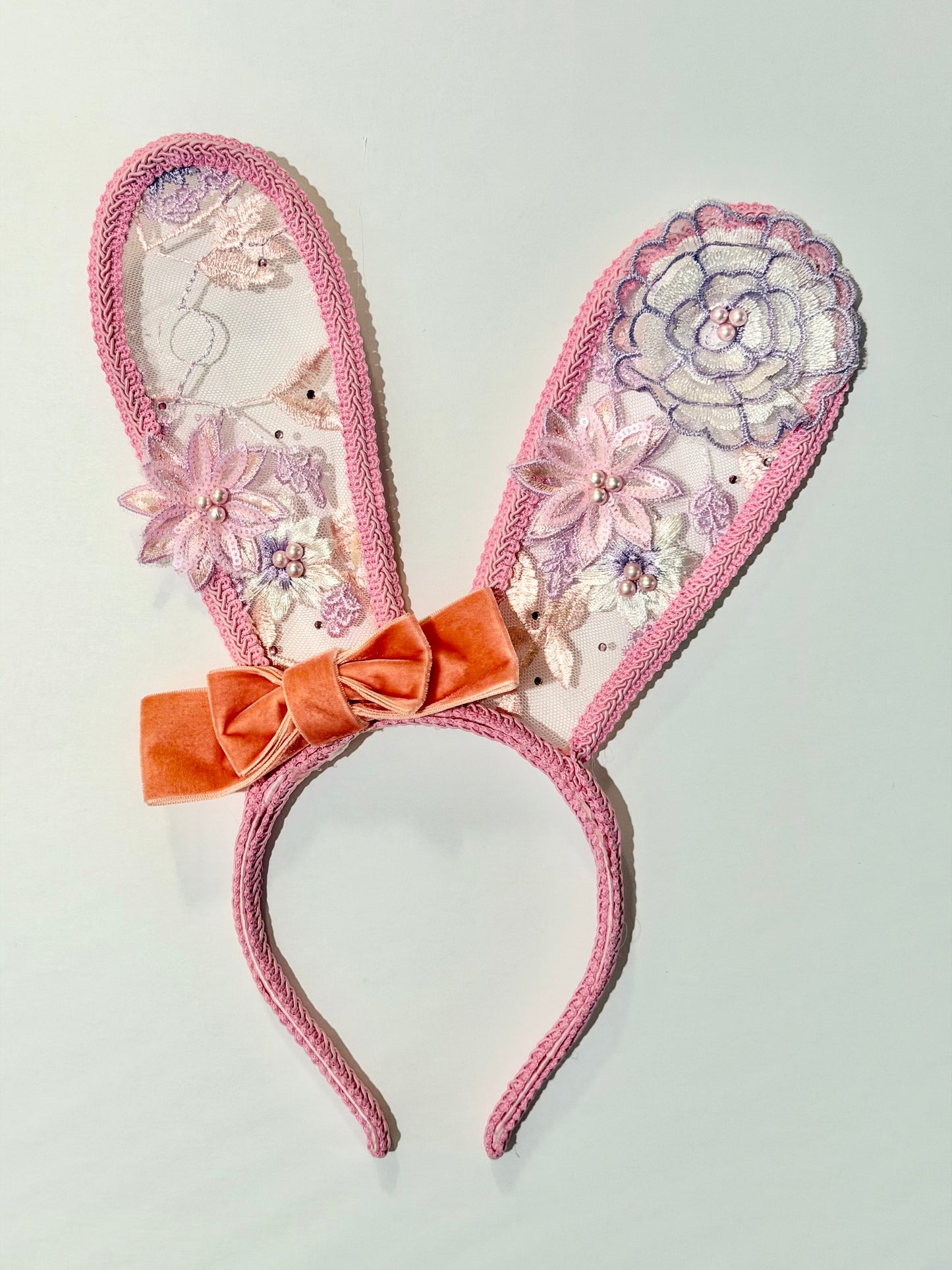 Embroidery Lace Bunny Ears Headband