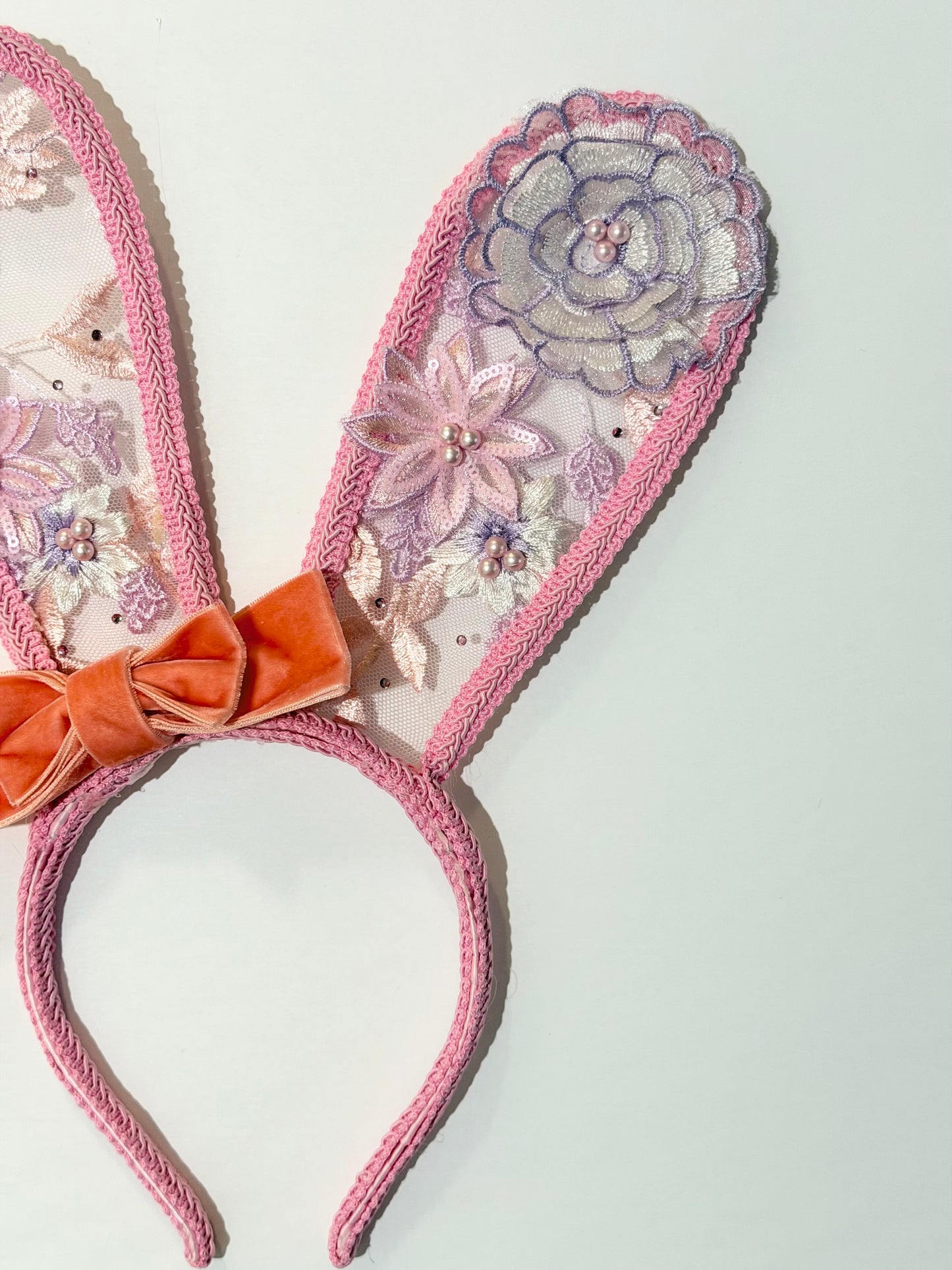 Embroidery Lace Bunny Ears Headband