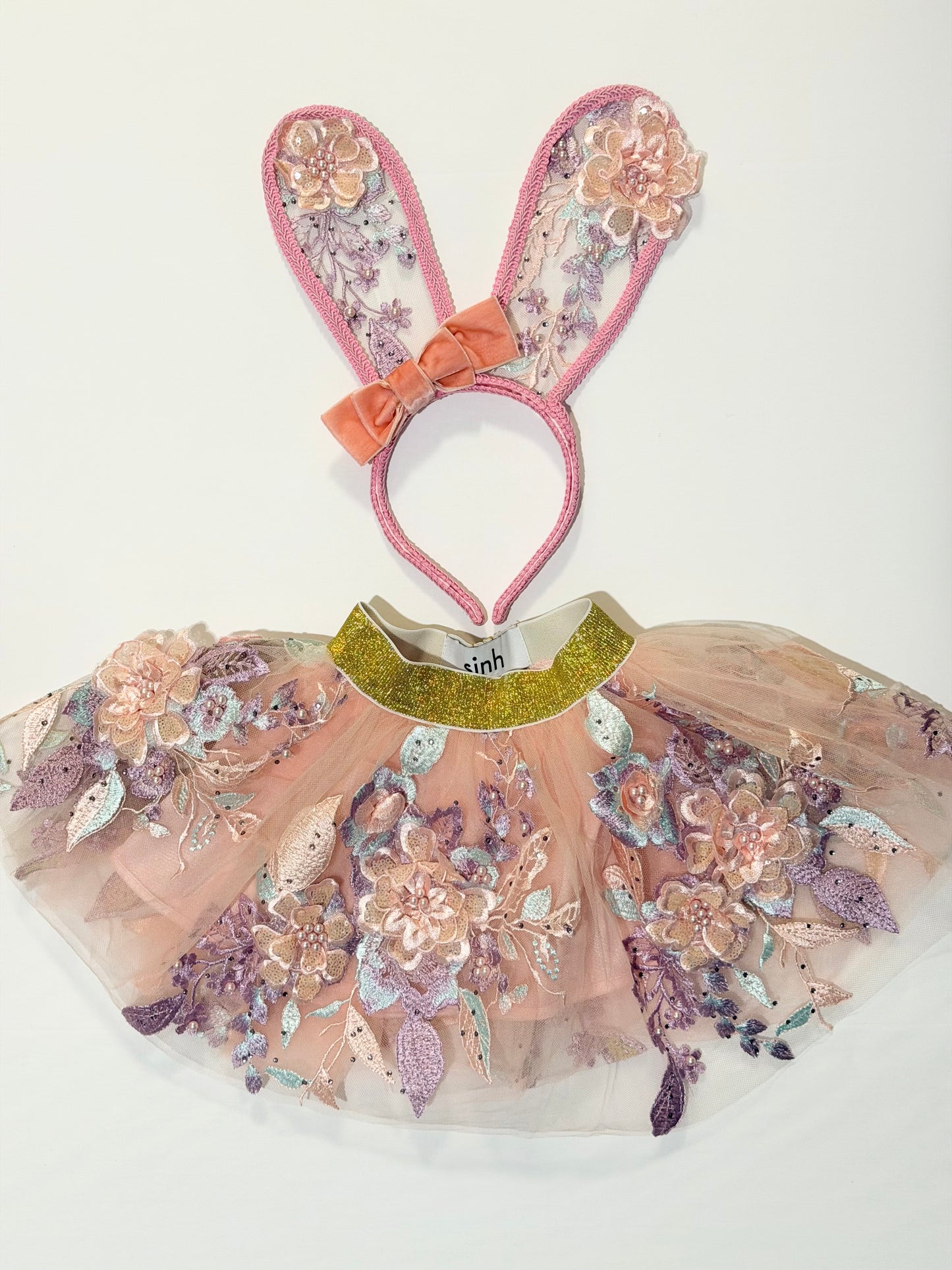 Embroidery Lace Bunny Ears Headband