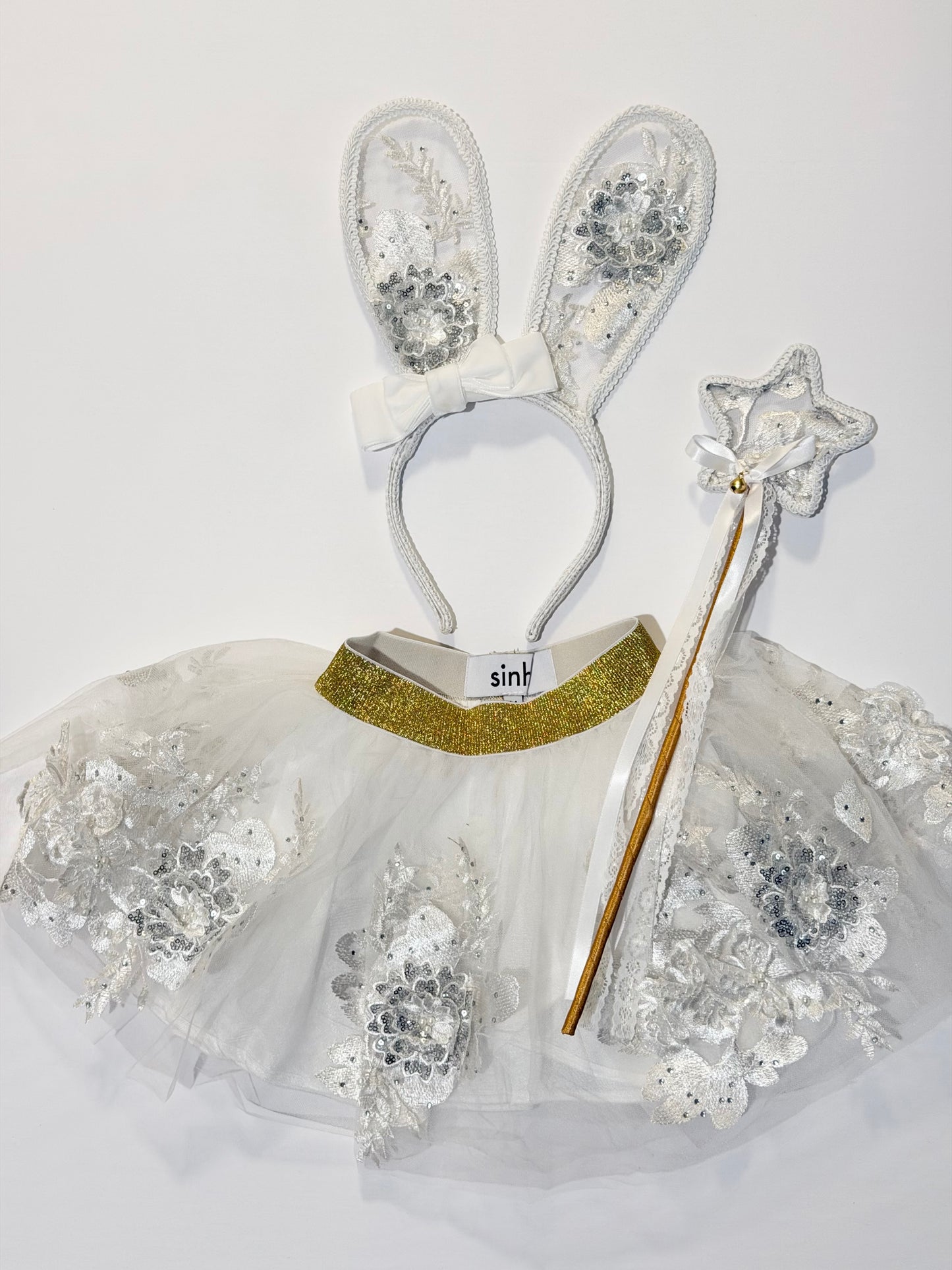 Embroidery Lace Bunny Ears Headband