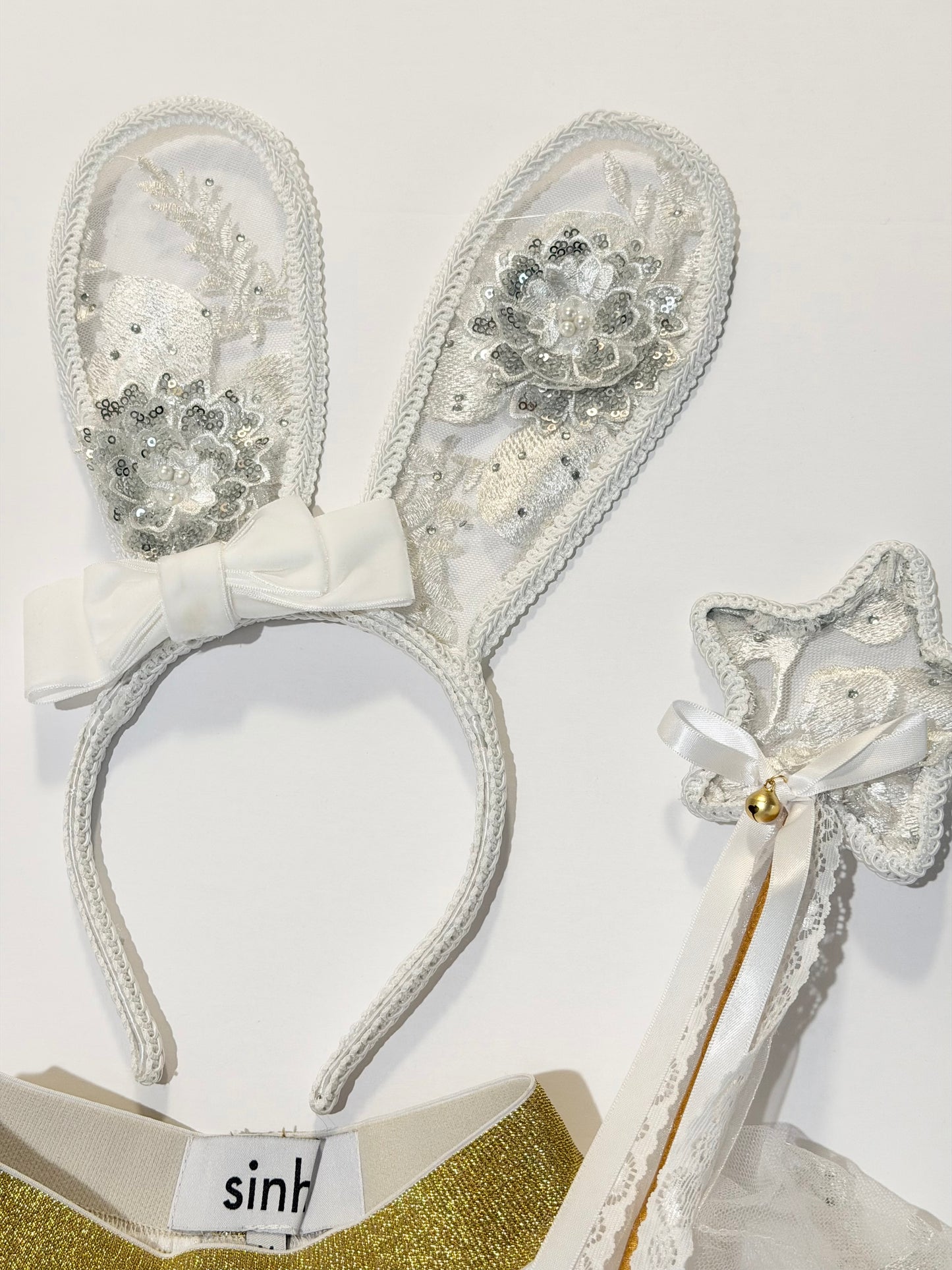 Embroidery Lace Bunny Ears Headband