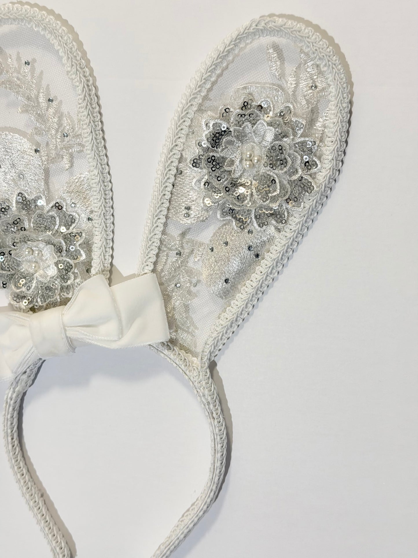 Embroidery Lace Bunny Ears Headband