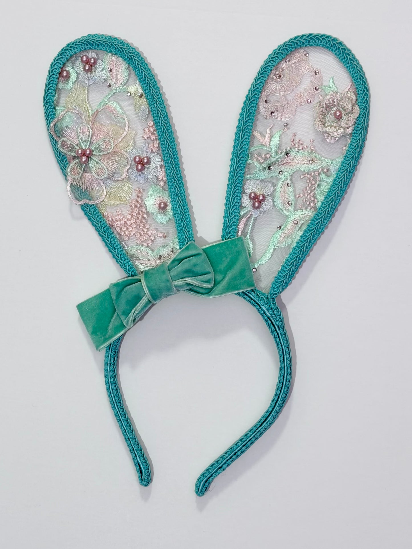 Embroidery Lace Bunny Ears Headband